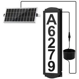 T-SUN Solar House Numbers for Outside Light up, Solar Address Sign Color Changing - IP65 Waterproof Numbers for Address on House, Illuminated Lighted Address Markers Home Front Porch