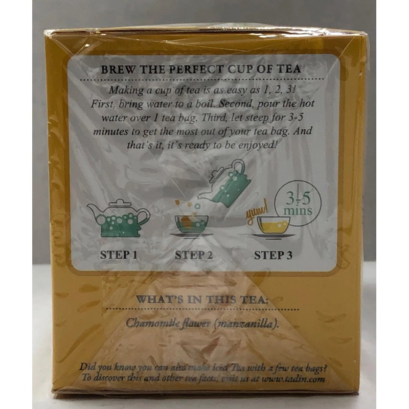 Tadin Chamomile Mint Herbal Tea No Caffeine 24 Bags