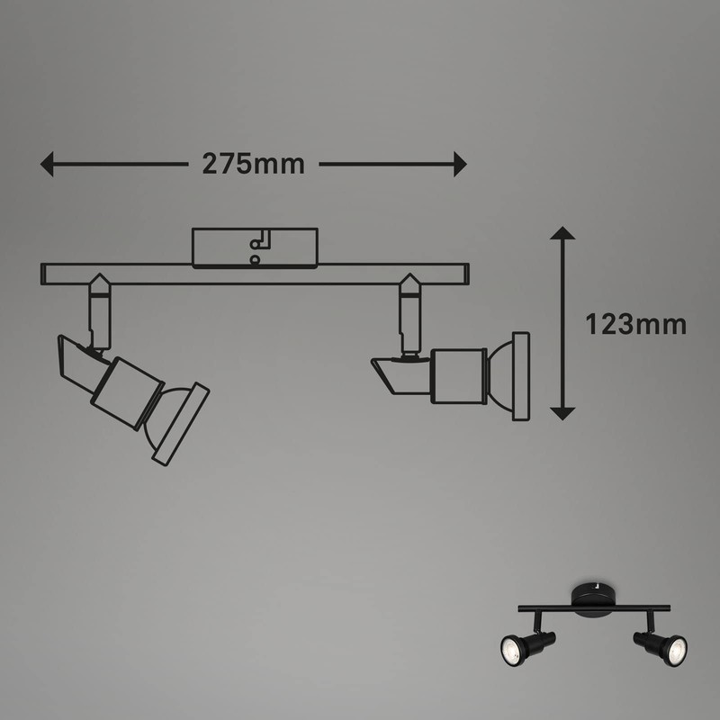 BRILONER Leuchten LED Ceiling Light Bathroom Adjustable LED Ceiling Light