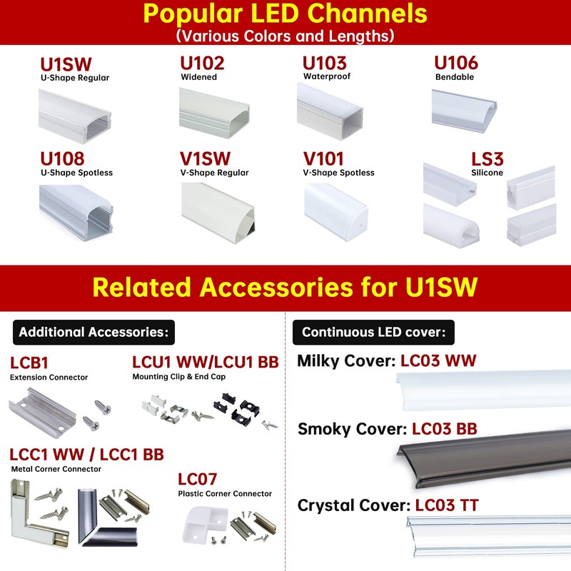 Muzata 10Pack Extension Connector for LED Channel fit Muzata U1SW