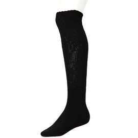 Gunze SBS95 Sabrina Room Socks, Warm, Ribbed Pattern, Wool-filled, High Socks, Women's, Black