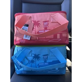 Trader joe's Mini Insulated Bags SET PEACH & BLUE NEW LIMITED  EDITION IN HAND