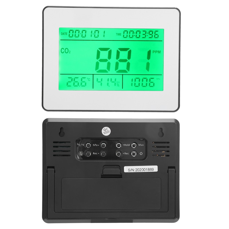 TL‑2000A Multifunctional CO2 Meter Temperature Humidity Recorder Air Quality Monitor
