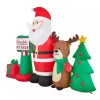 HOME ACCENTS 6.5 FT LED SANTA REINDEER CHRISTMAS TREE SCENE