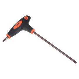 sourcing map T25 Anti Tamper Proof Torx Key T-Handle Dual End Wrench, S2 Steel