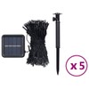 SKM Solar Fairy Light Set of 5 Multicolor Plastic Long