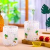 Skylety 2 Set Coconut Tree Icon Juice Glass Cups -