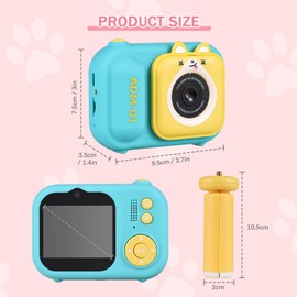 Cute Digital Camera 1080P 48MP 2.4 Inch IPS Screen and Dual Lens Camera for Kids