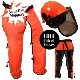 Forester Chainsaw Chaps Cold Creek Chainsaw Chap Combo KIT - 35" (SMALL) -BONUS- FREE pair of gloves!!