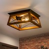 Rpzloila Farmhouse Ceiling Light, 2-Light Flush Mount Light Fixture with