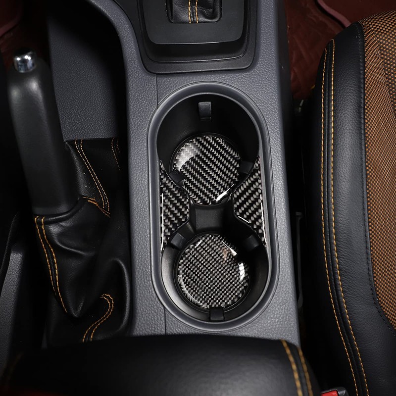 Soft Carbon fiber Car Central Control Water Cup Holder Coaster