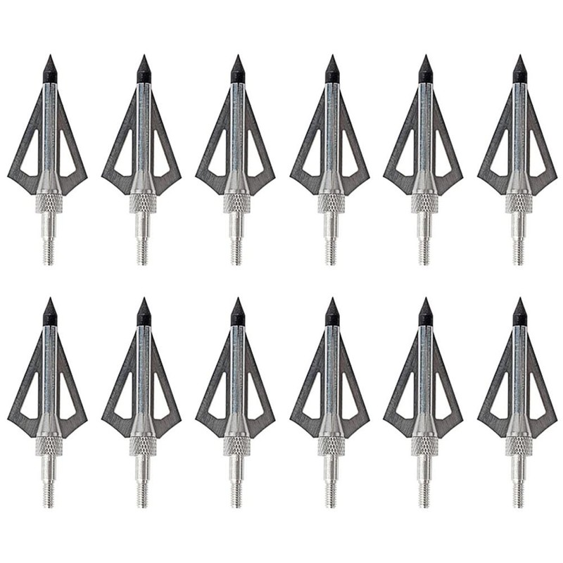 12 Pieces Wide Hunting Head Shooting Arrowheads with Bow 100/125