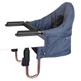 guzzie+Guss Perch Hook On High Chair – Portable Clip On Table Chair for Baby & Toddler | Travel High Chair for Restaurants, Picnics, Camping, Beach, Vacation | Boys & Girls 4M+ | Copper Blue