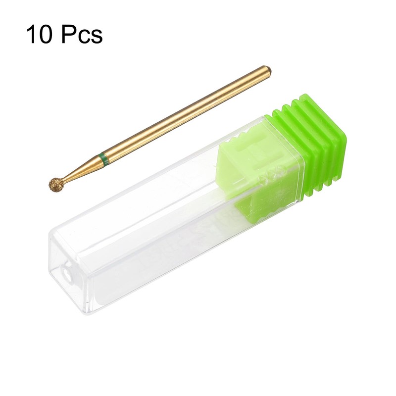 sourcing map 10pcs 100-120 Grits Diamond Grinding Bit 2.3mm Ball