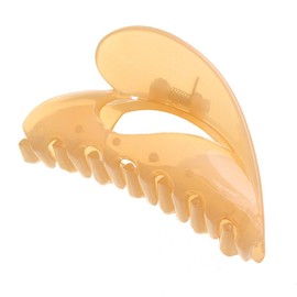 VINGTAINE H-166 Color Heart-Shaped Hair Claw Hair Clip, Hair Accessories, Beige