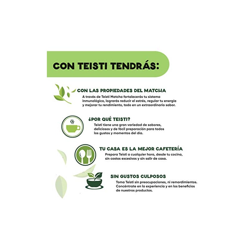 Teisti - Matcha Latte 180g - polvo para preparar deliciosa