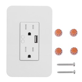 15A WiFi Smart Wall Socket Partition Control USB Interface Remote Control Wall Outlet for Tuya/Google Home