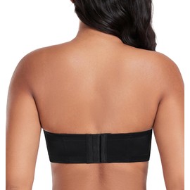 DotVol Women's Multiway Strapless Bra Plus Size Full Figure Underwire Contour Pretty Back Bra(Black,42D)