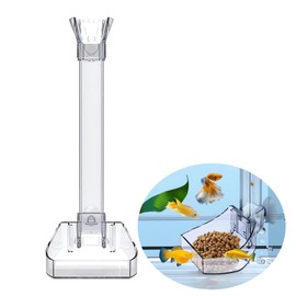 Fish Tank Feeder, Clear and Transparent Aquarium Feeding Kit, Convenient, Hygienic, and Stylish Solution for Feeding Small Shrimps in Fish Tanks, Prevents Food Scatter
