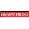 StickerTalk Emergency Exit Only Vinyl Sticker, 10 inches by 2