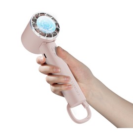 Skisihae Mini Portable Cooling Handheld Fan Three-Speed Personal Small Desktop with Base Stand Type-C Charging Powerful Handheld Fan for Travel/Outdoor/Gifts/Makeup