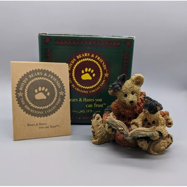 Boyds Bears "Agatha & Shelly Scaredy Cat" #2246 Halloween Pumpkin