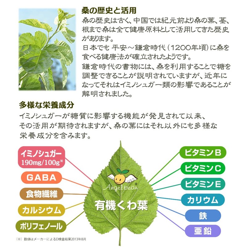 Angelbean 桑の葉 粒 くわ100% 京都産 農薬不使用 桑の粒 粉末タブレット 30g（約150錠）