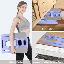 Pilates Board, 2025 Pilates Reformer Set, 5 in 1 Multifunctional Abdominal Board, Portable Ab Core Trainer, Foldable Pilates Reformer Board for Home, Blue