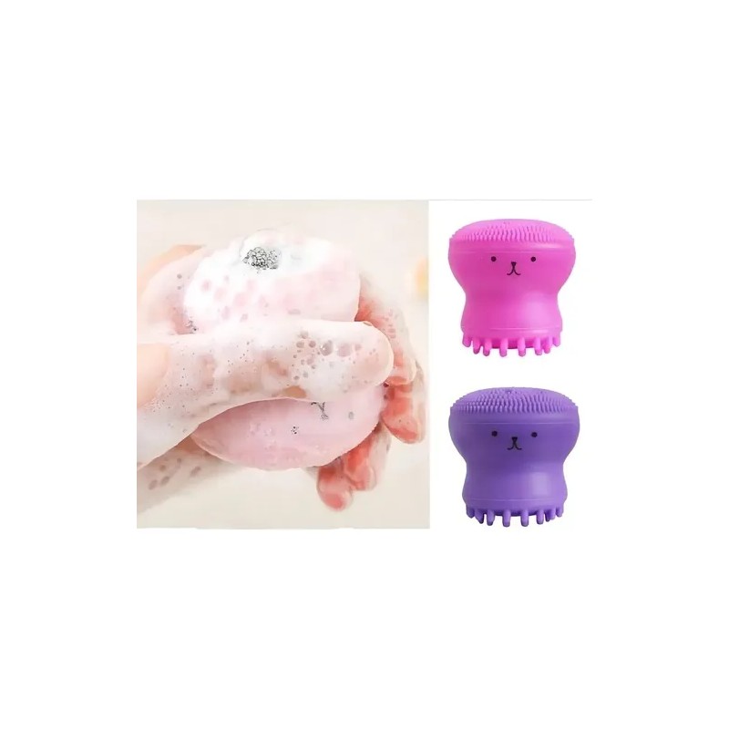Cepillo Exfoliante Facial Silicona Puntos Negros Colores