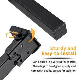 O.HSNYIU 4 Pcs Folding Table Legs Heavy Duty, 6", 8", 10", 12" Metal Foldable Table Legs, Foldable Laptop Table Legs Coffee Table, Replacement Legs for Camping Table (11.8 inches / 30 cm)