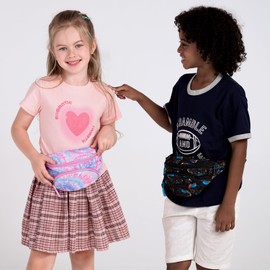 Choco Mocha Kids Fanny Pack Boys Fanny Pack for Kids 4-6 6-9 Toddler Fanny Pack Boy 2-4 age 3-5 Children Waist Pack Kids Belt Bag for Little Boys Hip Pack 6-8 Gifts, Football Black