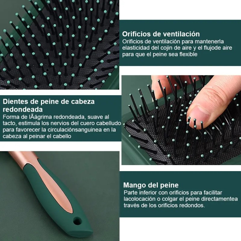 6 Piezas Herramientas De Peluquería Peine Redondo Para Peluq