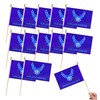 HSQCEZ 12Pcs Small USA Air Force Wings Flags on Wooden