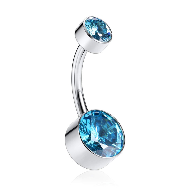 G23 Titanium Navel Ring Internally Threaded Belly Button Ring Belly