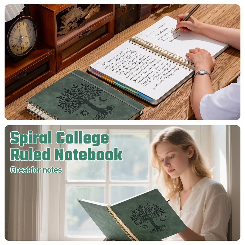 Ovesmusl Hardcover Spiral Notebook 8.5" x 11" with 5 Removable