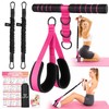 Adjustable Pedal Resistance Band with Handle, Poster, Carry Bag and