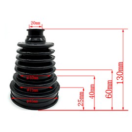 Carmoeignin Small Shaft Universal CV Boot Kit,Upgrade Thick Silicone Constant Velocity Joint Gaiter Boot(Black)