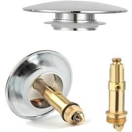 Zhenghebuy Pop Up Sink Plugs,Pop Up Click Clack Plug,Bathroom Sink Drain Plug Taps,66mm Sprung Stopper,Push Sink Drain for Kitchen,Bathroom,Washbasin,Bath