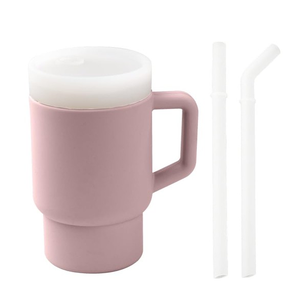 Baby Sippy Cup with 2 Straws, Double-Wall Insulated Design Adorable