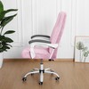 FORCHEER Velvet Large Office Chair Cover Pink Stretchable Computer Armchair