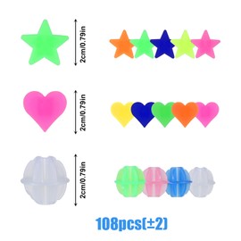 ALTcompluser Pack of 210 Colourful Bicycle Spoke Decorations, Spoke Clicker, Children's Bicycle, Luminous Spoke Reflectors, Children's Bicycle Accessories, Reflective Spoke Beads