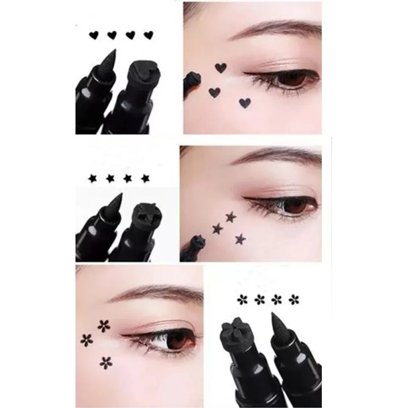 36H Delineador De Ojos Negro Plumón Con Sello Figuras 12