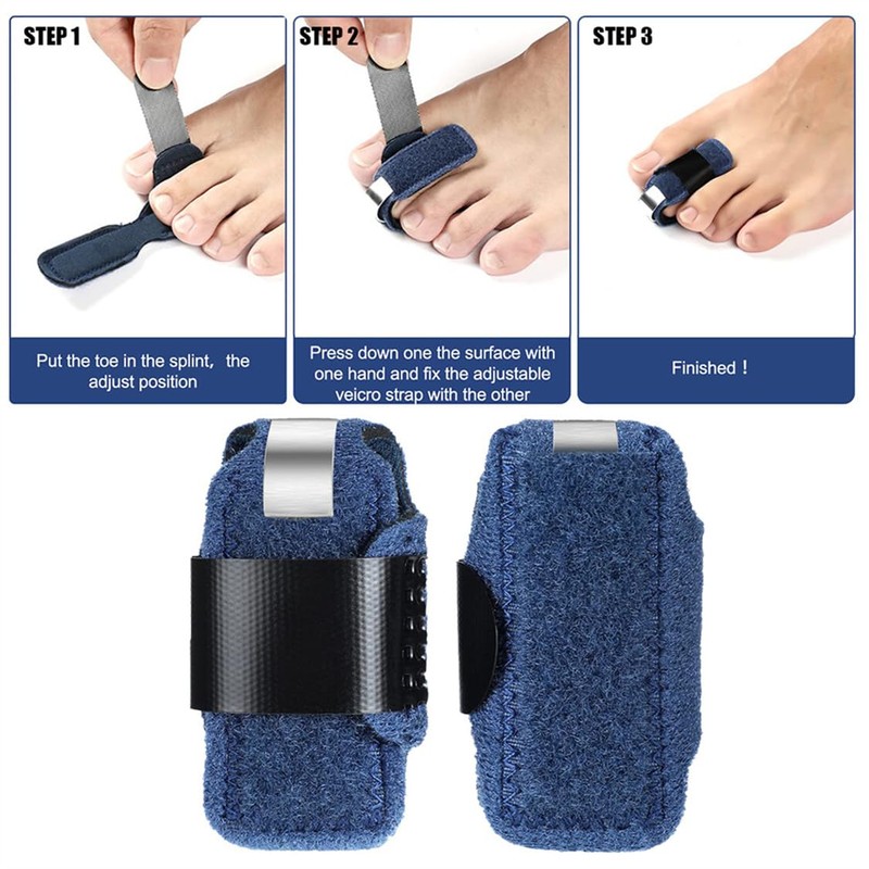 YJWZWE Toe Splint for Broken Toe U-Shaped Toe Corrector Brace