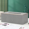 KINGFOM Tissue Box Cover PU Leather Rectangle Tissue Box Holder