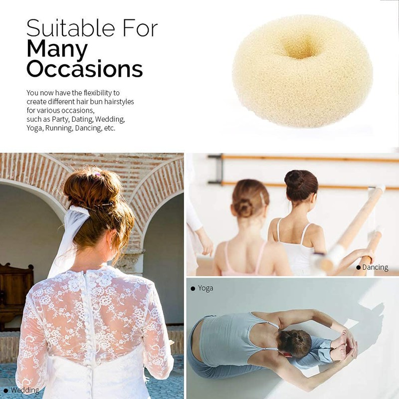 Hair Donut Ring Style Bun Maker, 2PCS Chignon Doughnut Shaper