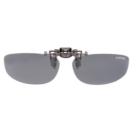 Cliponkeeper 9330-03 Polarized Bib Clip On Sunglasses Over Glasses UV Protection Ultra Lightweight Flip Up Unisex Wide Horizontal Type Keeper 9330-03