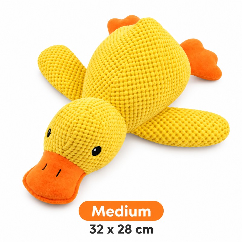 Squeaky Duck Plush Dog Toy for Interactive Play – Soft