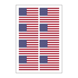 Generisch Pack of 8 Stickers America Flags Set | Sticker USA Car Sticker
