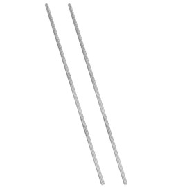 PATIKIL 1/4"-20 UNC 304 Stainless Steel Full Thread Rod, Pack of 2, 12 Inch Length Long Thread Screw Right Thread All Threaded Rods for Anchoring Screws, Clamps, Hangers and U-Bolts