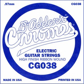D'Addario .038 Flat Wound Single String for Electric Guitar